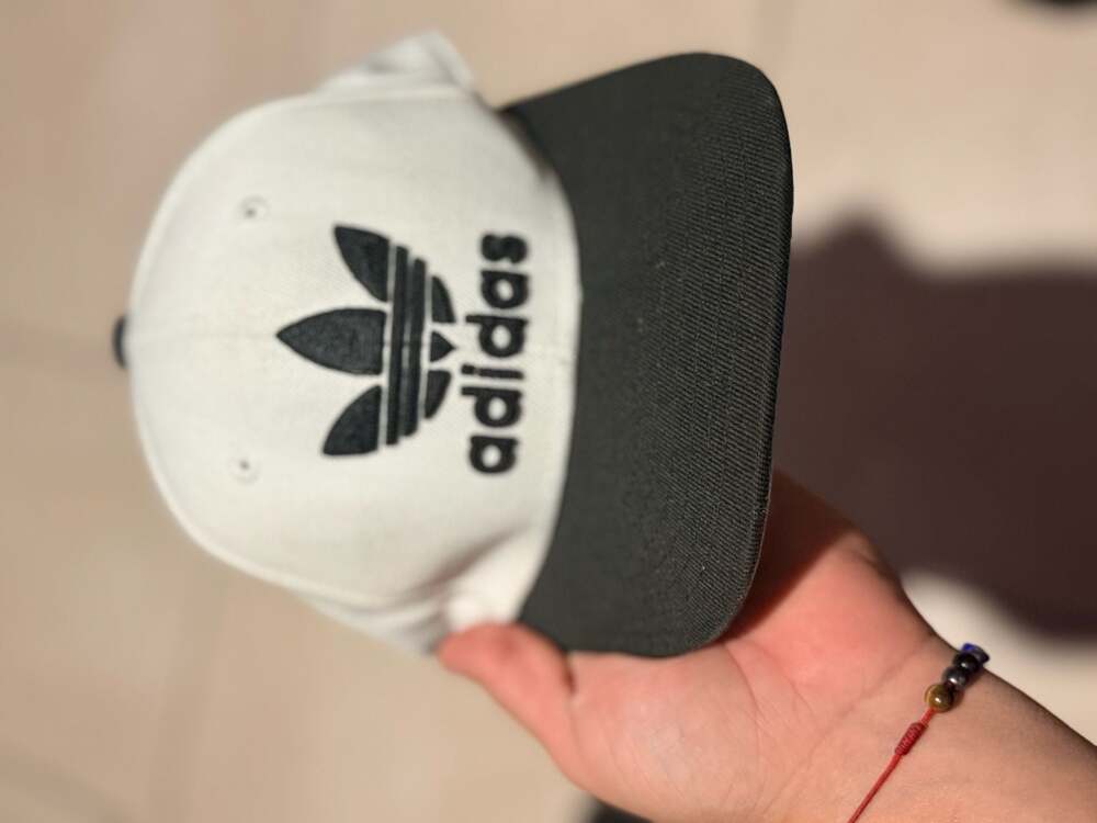 Adidas Men's Originals Snapback Flatbrim Cap Hat Trefoil Logo Black White Blue